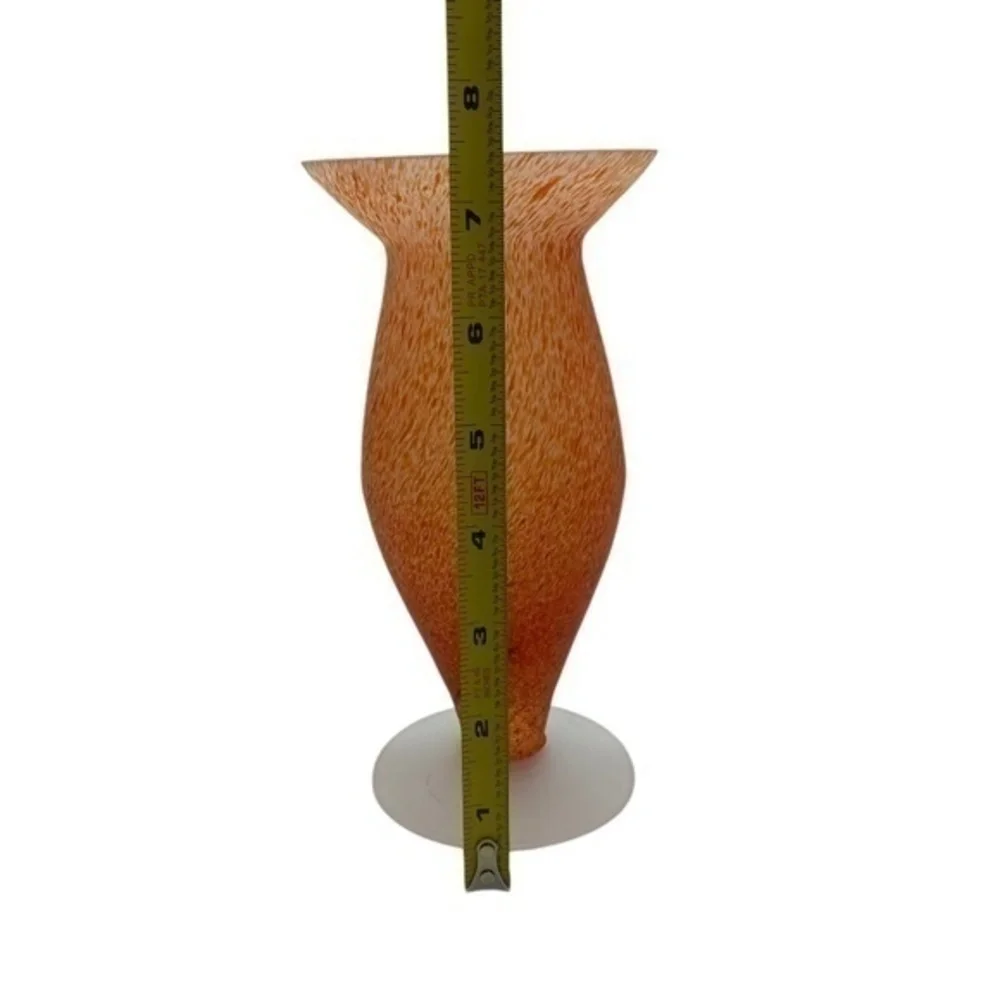 Vintage Art Deco Orange Swirled Vase